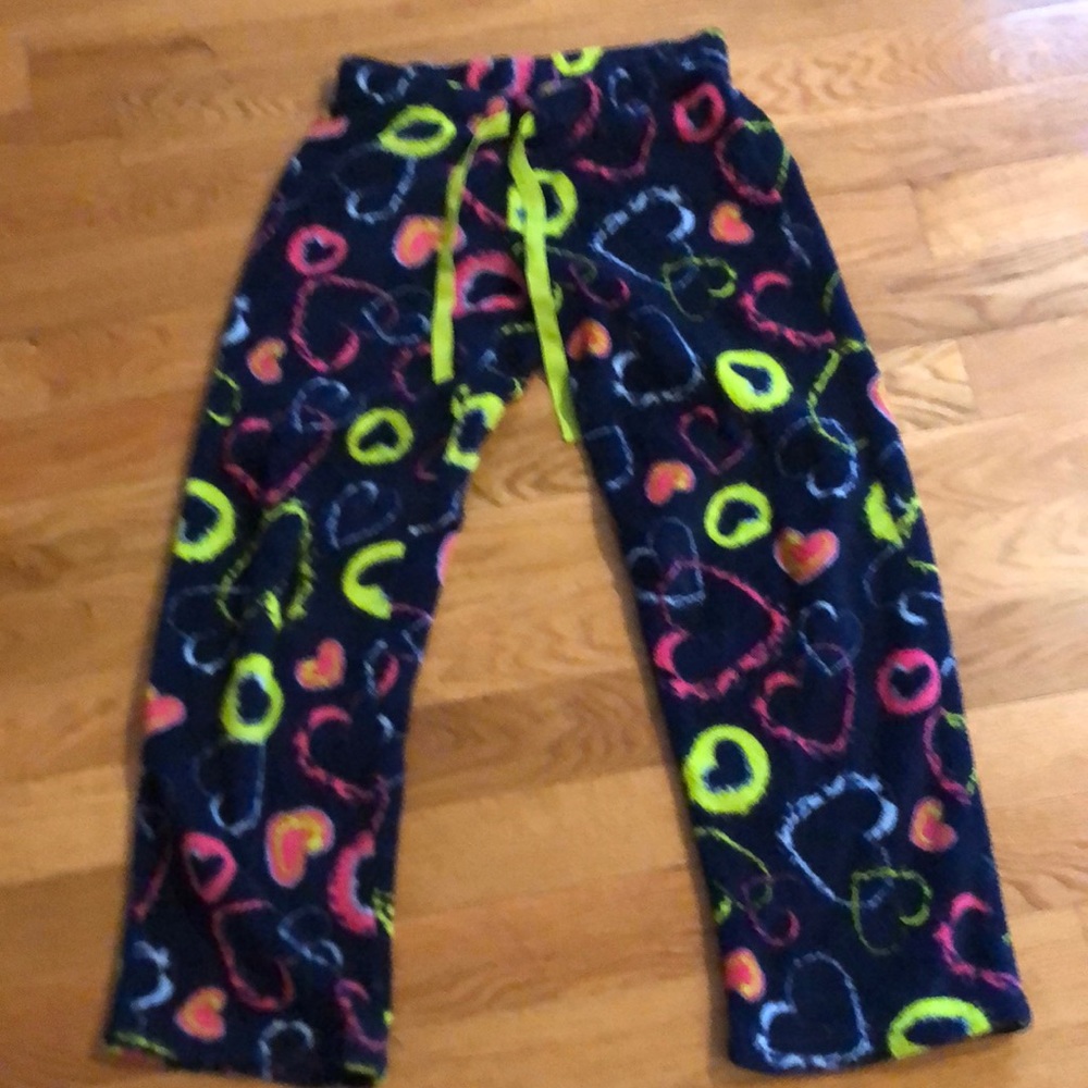 Navy heart pajama bottoms